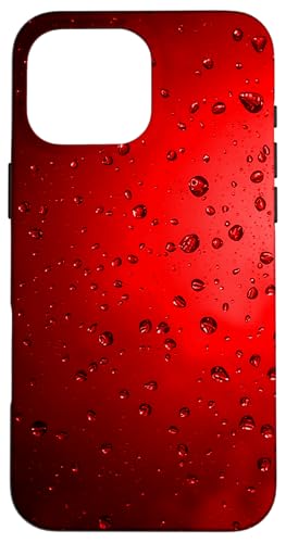 Regentropfen auf rotem Hintergrund Hülle für iPhone 16 Pro Max Regentropfen auf rotem Hintergrund Hülle für iPhone 16 Pro Max von Rain Backgrounds