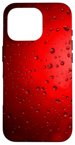 Regentropfen auf rotem Hintergrund Hülle für iPhone 16 Pro Regentropfen auf rotem Hintergrund Hülle für iPhone 16 Pro von Rain Backgrounds