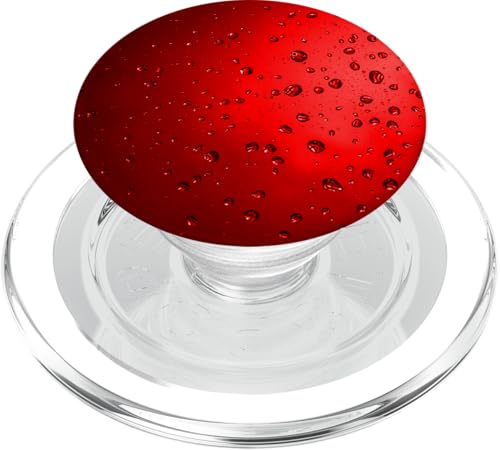 Regentropfen auf rotem Hintergrund PopSockets PopGrip für MagSafe Regentropfen auf rotem Hintergrund PopSockets PopGrip für MagSafe von Rain Backgrounds