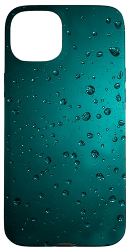Regentropfen auf türkisfarbenem Hintergrund Hülle für iPhone 15 Plus Regentropfen auf türkisfarbenem Hintergrund Hülle für iPhone 15 Plus von Rain Backgrounds