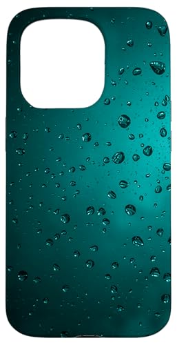 Regentropfen auf türkisfarbenem Hintergrund Hülle für iPhone 15 Pro Regentropfen auf türkisfarbenem Hintergrund Hülle für iPhone 15 Pro von Rain Backgrounds