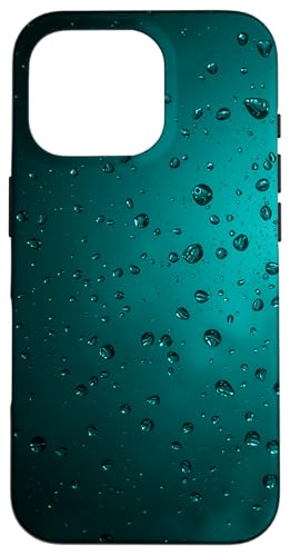 Regentropfen auf türkisfarbenem Hintergrund Hülle für iPhone 16 Pro Regentropfen auf türkisfarbenem Hintergrund Hülle für iPhone 16 Pro von Rain Backgrounds