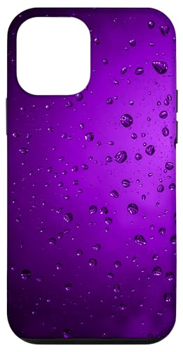 Regentropfen auf violettem Hintergrund Hülle für iPhone 12 mini von Rain Backgrounds