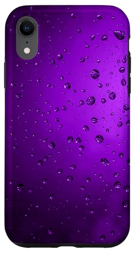 Regentropfen auf violettem Hintergrund Hülle für iPhone XR Regentropfen auf violettem Hintergrund Hülle für iPhone XR von Rain Backgrounds