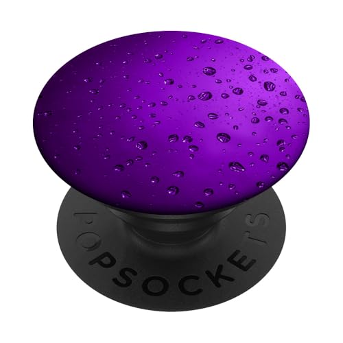 Regentropfen auf violettem Hintergrund PopSockets Klebender PopGrip Regentropfen auf violettem Hintergrund PopSockets Klebender PopGrip von Rain Backgrounds