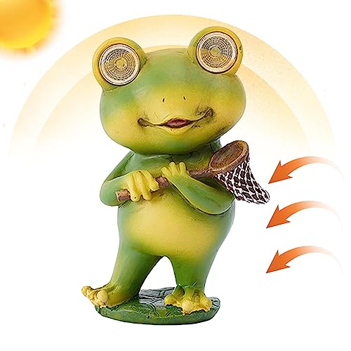 Rainao Froschlampe | Solar-Gartenlampe, dekorative Froschfigur | Frosch Ornament Outdoor Tier Solarlampe für Rasen, Hof, Terrasse von Rainao