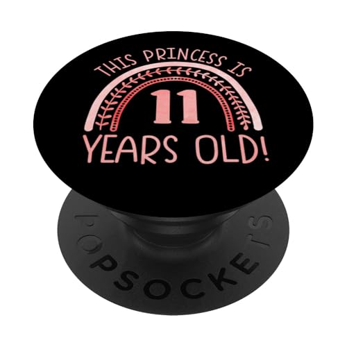 Diese Prinzessin ist 11 Jahre alt! 11. Geburtstag PopSockets Klebender PopGrip von Rainbow Birthday Designs for Girls