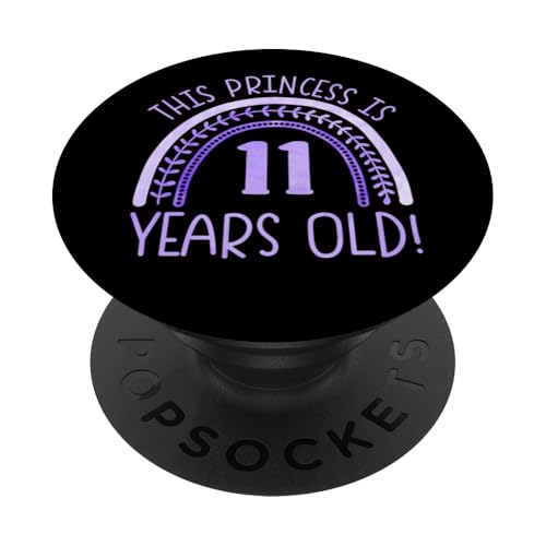Diese Prinzessin ist 11 Jahre alt! 11. Geburtstag PopSockets Klebender PopGrip von Rainbow Birthday Designs for Girls