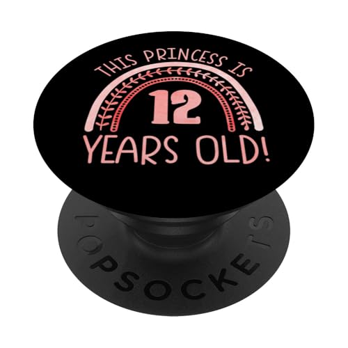 Diese Prinzessin ist 12 Jahre alt! 12. Geburtstag PopSockets Klebender PopGrip von Rainbow Birthday Designs for Girls