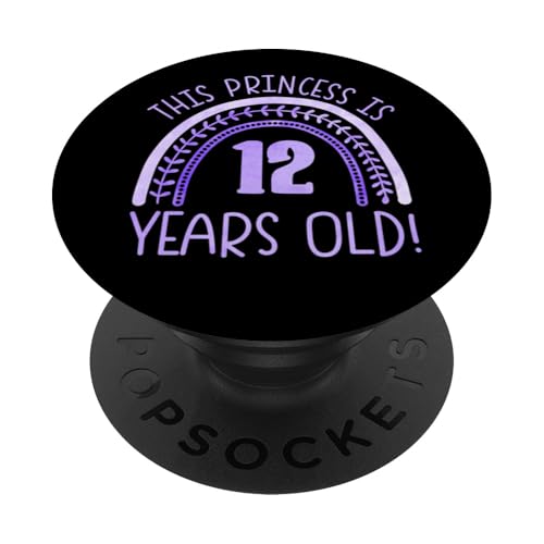 Diese Prinzessin ist 12 Jahre alt! 12. Geburtstag PopSockets Klebender PopGrip Diese Prinzessin ist 12 Jahre alt! 12. Geburtstag PopSockets Klebender PopGrip von Rainbow Birthday Designs for Girls