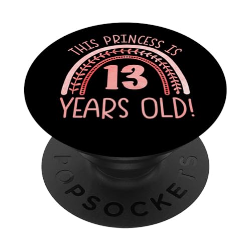 Diese Prinzessin ist 13 Jahre alt! 13. Geburtstag PopSockets Klebender PopGrip von Rainbow Birthday Designs for Girls