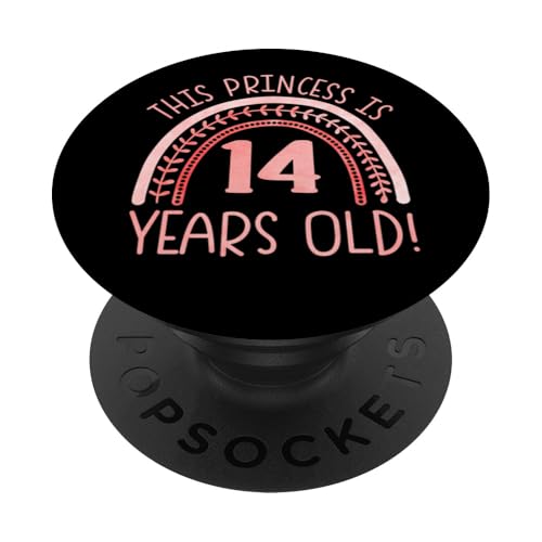 Diese Prinzessin ist 14 Jahre alt! 14. Geburtstag PopSockets Klebender PopGrip von Rainbow Birthday Designs for Girls