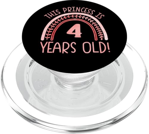 Diese Prinzessin ist 4 Jahre alt! 4. Geburtstag PopSockets PopGrip für MagSafe von Rainbow Birthday Designs for Girls