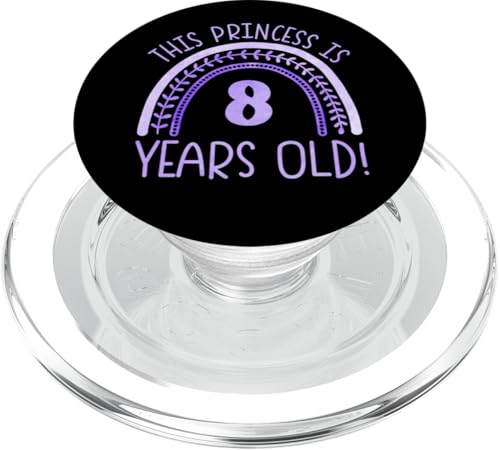 Diese Prinzessin ist 8 Jahre alt! 8. Geburtstag PopSockets PopGrip für MagSafe von Rainbow Birthday Designs for Girls