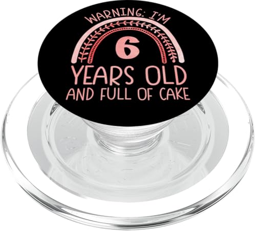 I'm 6 Years Old! 6. Geburtstag PopSockets PopGrip für MagSafe von Rainbow Birthday Designs for Girls