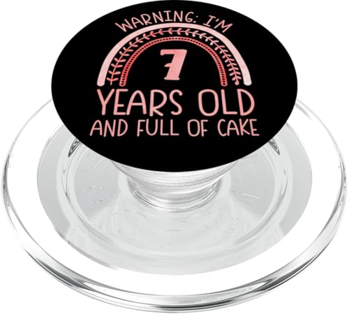 I'm 7 Years Old! 7. Geburtstag PopSockets PopGrip für MagSafe von Rainbow Birthday Designs for Girls