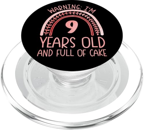 Ich bin 9 Jahre alt! 9. Geburtstag PopSockets PopGrip für MagSafe von Rainbow Birthday Designs for Girls
