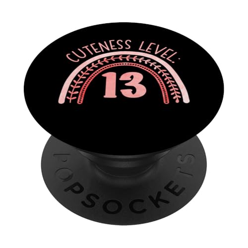 Niedlichkeitsstufe: 13! 13. Geburtstag PopSockets Klebender PopGrip von Rainbow Birthday Designs for Girls