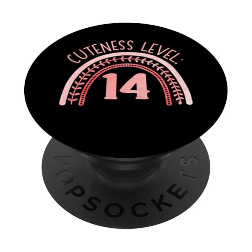 Niedlichkeitsstufe: 14. Geburtstag PopSockets Klebender PopGrip von Rainbow Birthday Designs for Girls