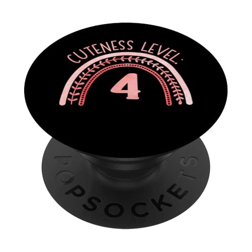 Niedlichkeitsstufe: 4. Geburtstag PopSockets Klebender PopGrip von Rainbow Birthday Designs for Girls