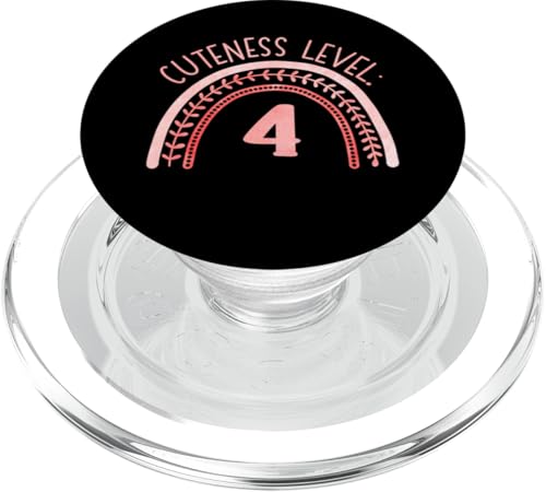 Niedlichkeitsstufe: 4. Geburtstag PopSockets PopGrip für MagSafe von Rainbow Birthday Designs for Girls