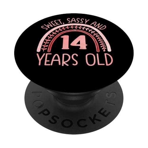 Süß, frech und 14 Jahre alt! 14. Geburtstag PopSockets Klebender PopGrip von Rainbow Birthday Designs for Girls