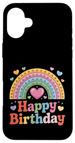 Happy Birthday für Frauen, Teenager, Mädchen, Kinder, Regenbogen Hülle für iPhone 16 Plus Happy Birthday für Frauen, Teenager, Mädchen, Kinder, Regenbogen Hülle für iPhone 16 Plus von Rainbow Birthday
