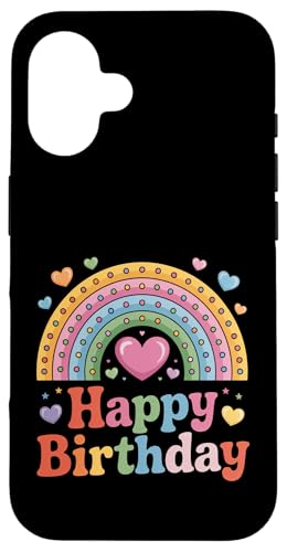 Happy Birthday für Frauen, Teenager, Mädchen, Kinder, Regenbogen Hülle für iPhone 16 Happy Birthday für Frauen, Teenager, Mädchen, Kinder, Regenbogen Hülle für iPhone 16 von Rainbow Birthday