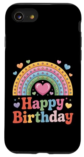 Happy Birthday für Frauen, Teenager, Mädchen, Kinder, Regenbogen Hülle für iPhone SE (2020) / 7 / 8 von Rainbow Birthday