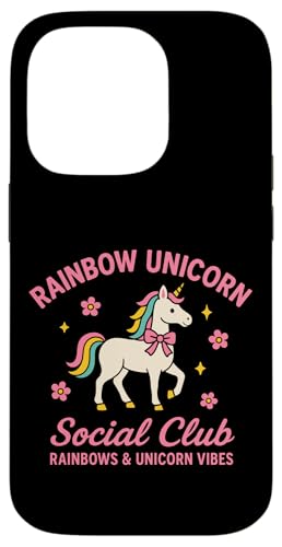 Rainbow Unicorn Vibes Social Club Hülle für iPhone 14 Pro von Rainbow Unicorn Social Club