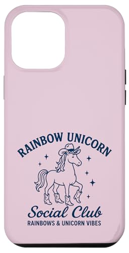Western Rainbow Cowgirl Einhorn Social Club Hülle für iPhone 12 Pro Max von Rainbow Unicorn Social Club