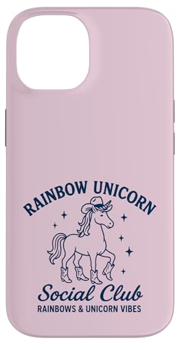 Western Rainbow Cowgirl Einhorn Social Club Hülle für iPhone 14 Western Rainbow Cowgirl Einhorn Social Club Hülle für iPhone 14 von Rainbow Unicorn Social Club