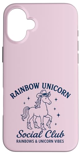 Western Rainbow Cowgirl Einhorn Social Club Hülle für iPhone 16 Plus Western Rainbow Cowgirl Einhorn Social Club Hülle für iPhone 16 Plus von Rainbow Unicorn Social Club