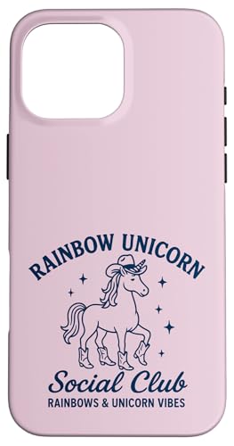 Western Rainbow Cowgirl Einhorn Social Club Hülle für iPhone 16 Pro Max Western Rainbow Cowgirl Einhorn Social Club Hülle für iPhone 16 Pro Max von Rainbow Unicorn Social Club