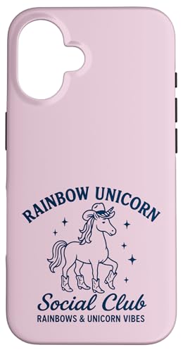Western Rainbow Cowgirl Einhorn Social Club Hülle für iPhone 16 Western Rainbow Cowgirl Einhorn Social Club Hülle für iPhone 16 von Rainbow Unicorn Social Club