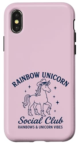 Western Rainbow Cowgirl Einhorn Social Club Hülle für iPhone X/XS Western Rainbow Cowgirl Einhorn Social Club Hülle für iPhone X/XS von Rainbow Unicorn Social Club