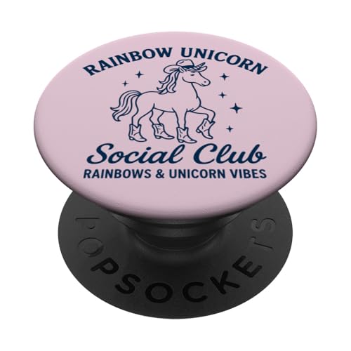 Western Rainbow Cowgirl Einhorn Social Club PopSockets Klebender PopGrip Western Rainbow Cowgirl Einhorn Social Club PopSockets Klebender PopGrip von Rainbow Unicorn Social Club