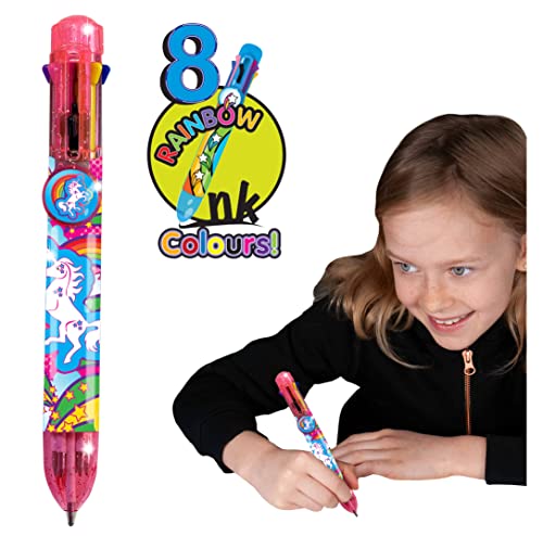 Rainbow Writer - Einhorn, Farbwechselstifte von Deluxebase. 8-in-1-Kugelschreiber, tolle Neuheitsstifte für Kinder und ideales Büro- oder Schulmaterial von Rainbow Writer