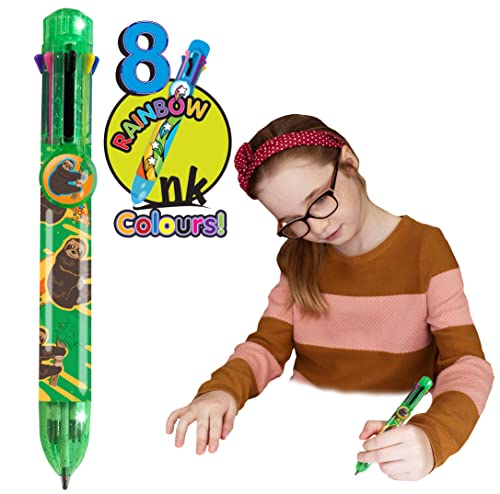 Rainbow Writer - Faultier, Farbwechselstifte von Deluxebase. 8-in-1-Kugelschreiber, tolle Neuheitsstifte für Kinder und ideales Büro- oder Schulmaterial von Rainbow Writer