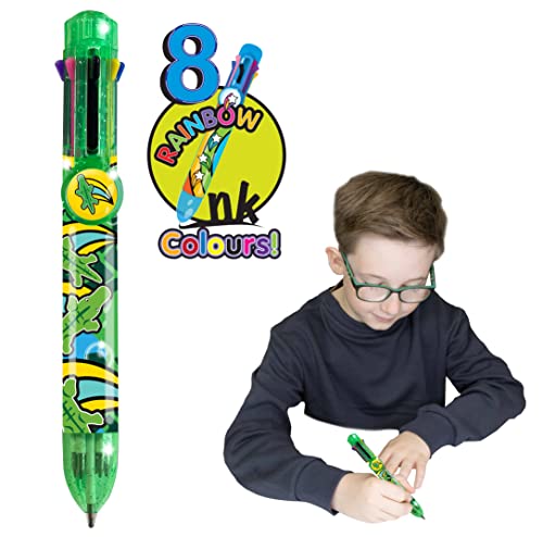 Rainbow Writer - Krokodil, Farbwechselstifte von Deluxebase. 8-in-1-Kugelschreiber, tolle Neuheitsstifte für Kinder und ideales Büro- oder Schulmaterial von Rainbow Writer