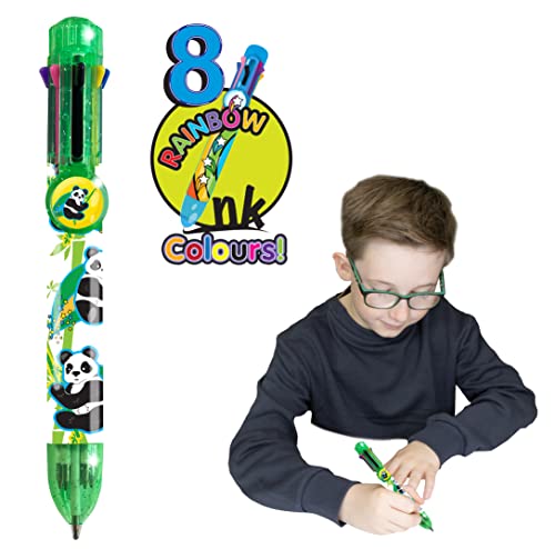 Rainbow Writer - Panda, Farbwechselstifte von Deluxebase. 8-in-1-Kugelschreiber, tolle Neuheitsstifte für Kinder und ideales Büro- oder Schulmaterial von Rainbow Writer
