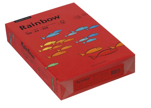 PAPYRUS Multifunktionspapier Rainbow, A4, intensivrot von Rainbow