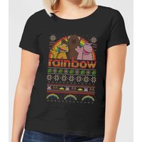 Rainbow Fairisle Weinachten Pullover Frauen T-Shirt - Schwarz - 5XL von Rainbow