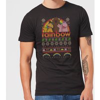 Rainbow Fairisle Weinachten Pullover Herren T-Shirt – Schwarz - 5XL von Rainbow