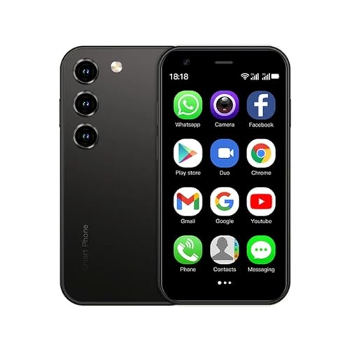 Das kleinste 3G Unlocked Smartphone der Welt 2GB + 16GB 3.0'' Touch Screen Android 8.1 Kleine Handys, 1000mAh Quad Core Tiny Phone/WiFi/Dual SIM/Kamera/Bluetooth/Google Play (Schwarz) von Rainbuvvy