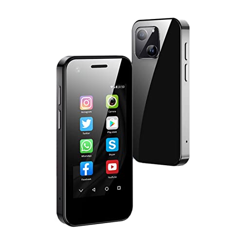 Rainbuvvy XS13 Pro Super Small Mini Smartphone 3G Dual SIM Handy 1GB RAM 16GB ROM Android 9.0 1000mAh HD Kamera WiFi Pocket Handy (Schwarz) von Rainbuvvy