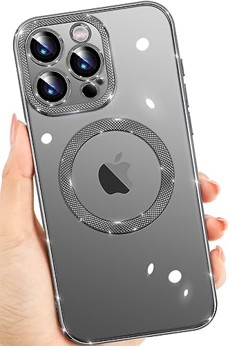 Rainway 2023 Upgrade Magnetische Schutzhülle für iPhone 15 Pro Hülle, Kompatibel mit MagSafe, [Kameraschutz Vollständiger][Schutz in Militärqualität], Kratzfeste Handyhülle(6,1"), Titan Natur von Rainway