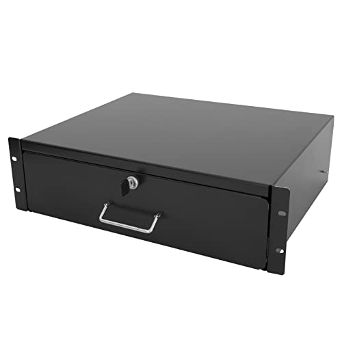 Neue 3U Schublade Rack Mount DJ 48,3 cm Rack Case Equipment Deep Schublade 3Space abschließbar von Raising Electronics