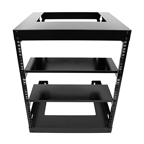 Raising Electronics 12U Wandhalterung Offener Rahmen 19 Zoll Server Equipment Rack 15 Zoll Tiefe Schwarz mit 2 Einlegeböden Raising Electronics 12U Wandhalterung Offener Rahmen 19 Zoll Server Equipment Rack 15 Zoll Tiefe Schwarz mit 2 Einlegeböden von Raising Electronics