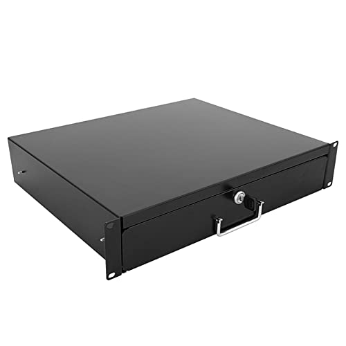 Raising Electronics 2U / 3U / 4U Drawer Rack Mount DJ 19 '' Rack Case Ausrüstung Tief Schublade Key Abschließbare (2U) von Raising Electronics